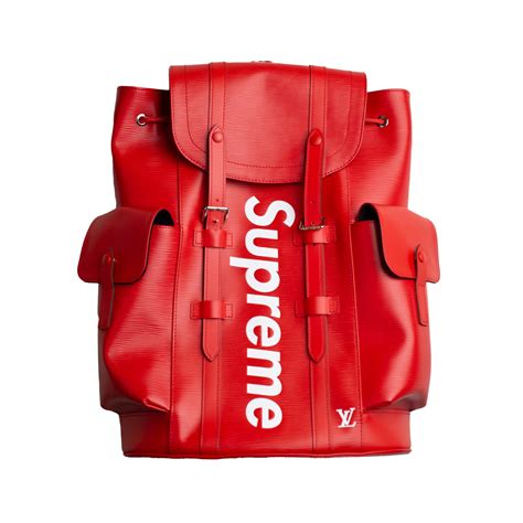 supreme x louis vuitton christopher backpack red price|louis vuitton supreme backpack price.